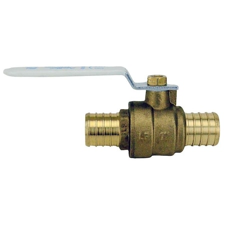 Valves Ball Valve, 1 In Connection, Barb, 200 Psi Pressure, Brass Body